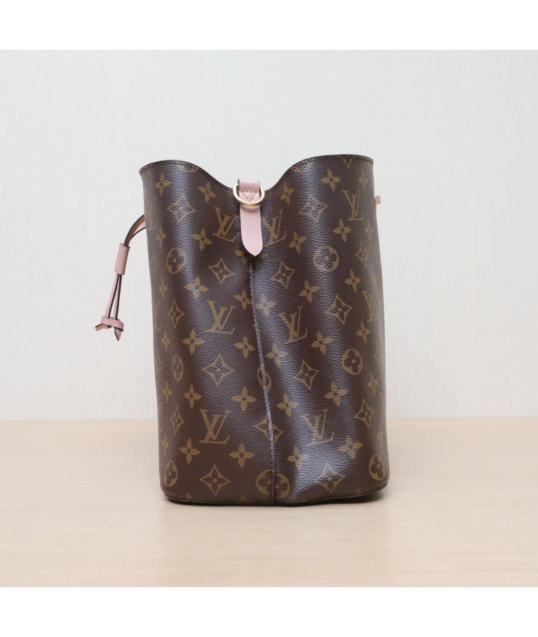 LOUIS VUITTON Коричневая кожаная сумка через плечо, фото 5
