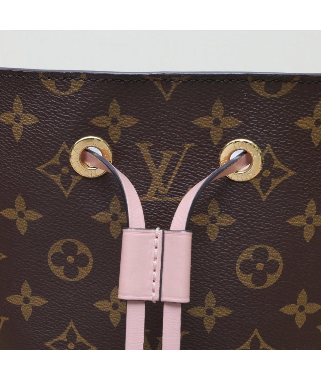 LOUIS VUITTON Коричневая кожаная сумка через плечо, фото 8