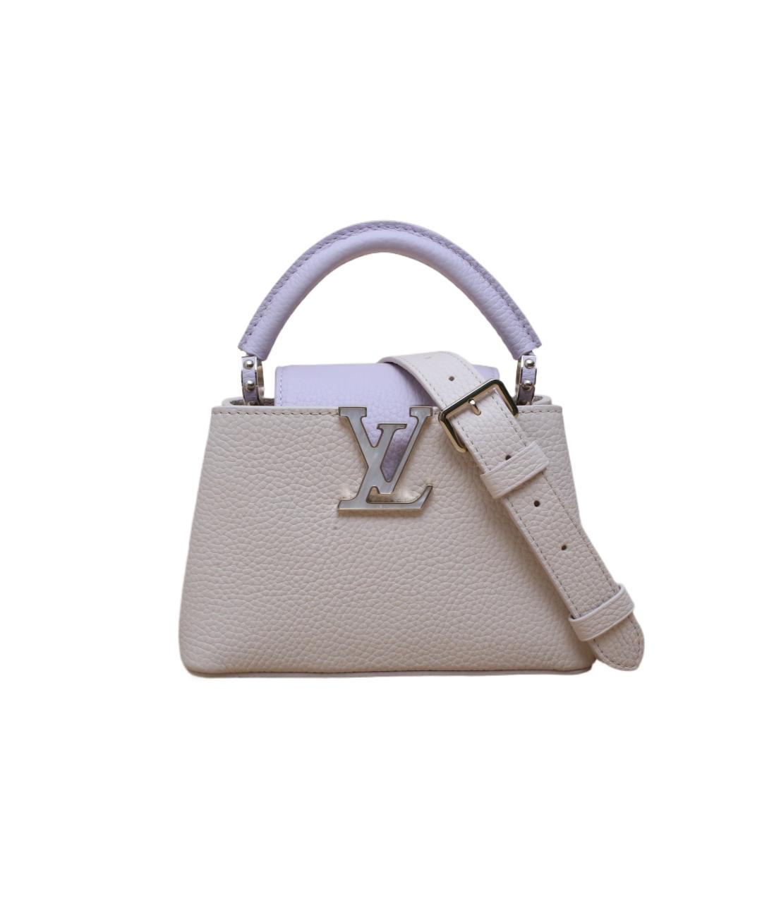 LOUIS VUITTON Белая кожаная сумка через плечо, фото 1