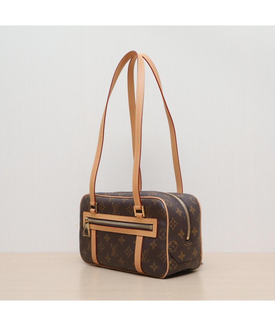 LOUIS VUITTON Коричневая кожаная сумка через плечо, фото 4