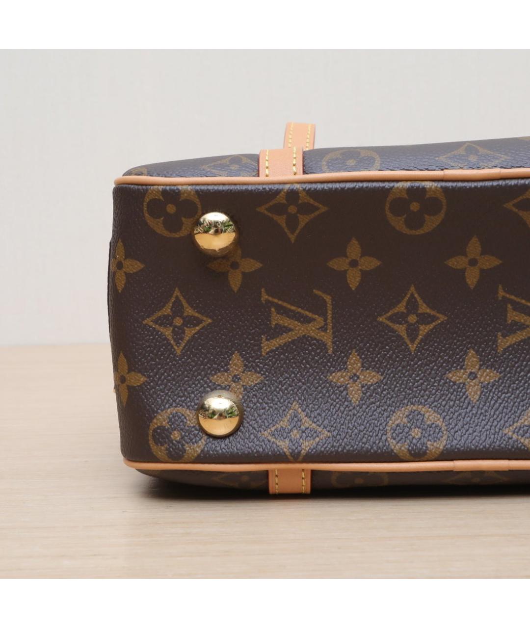 LOUIS VUITTON Коричневая кожаная сумка через плечо, фото 9