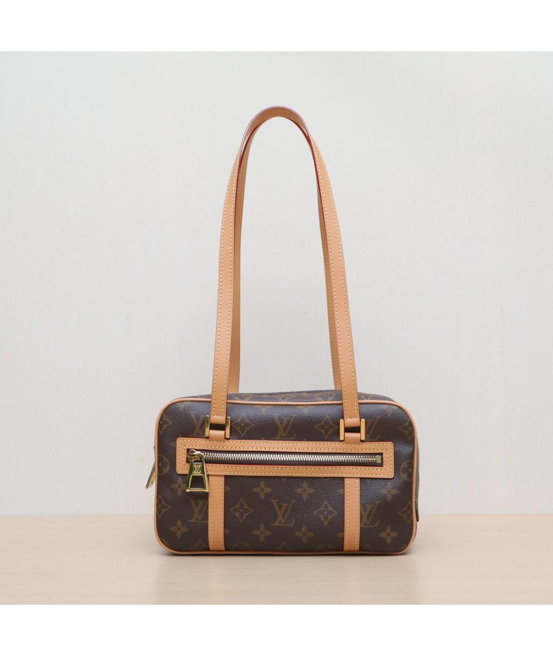 LOUIS VUITTON Коричневая кожаная сумка через плечо, фото 3