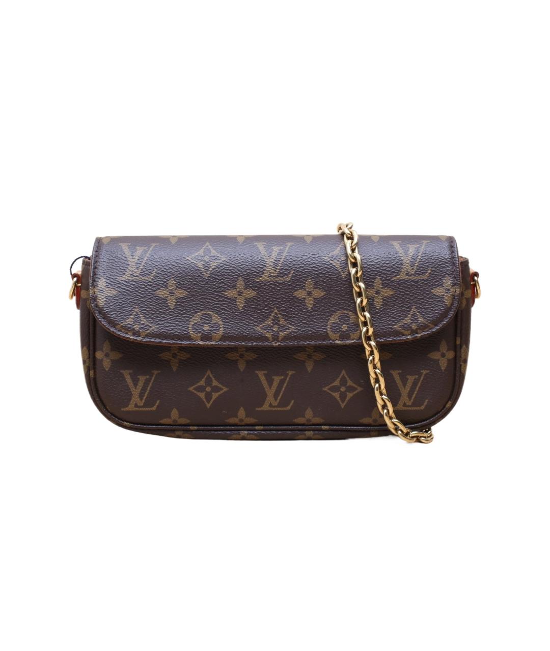 LOUIS VUITTON Коричневая кожаная сумка через плечо, фото 1