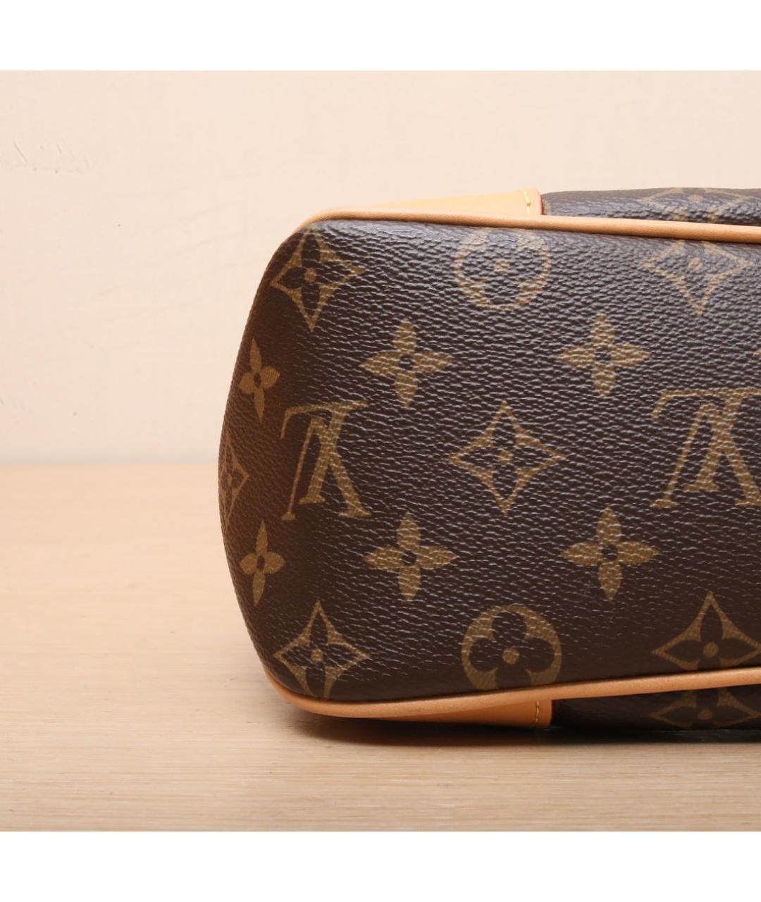 LOUIS VUITTON Коричневая кожаная сумка через плечо, фото 8