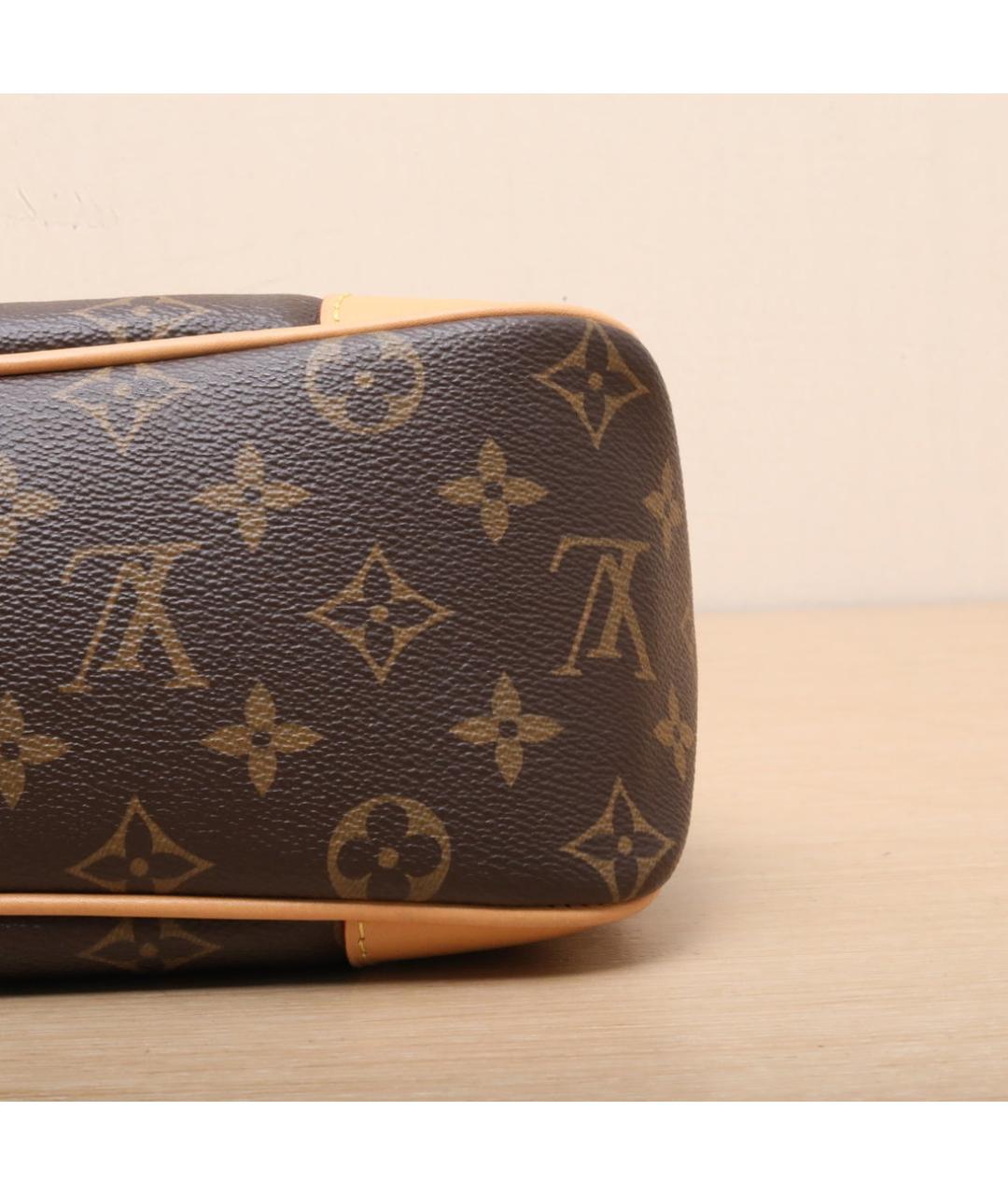LOUIS VUITTON Коричневая кожаная сумка через плечо, фото 9