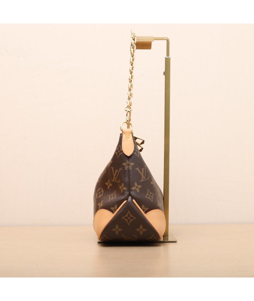 LOUIS VUITTON Коричневая кожаная сумка через плечо, фото 5