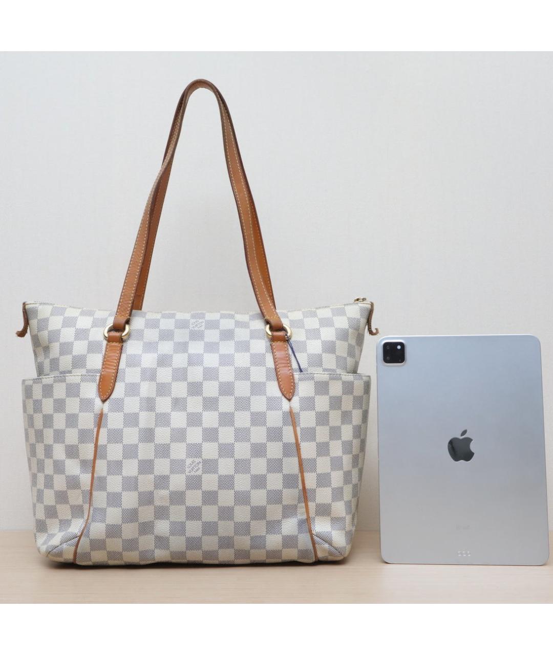 LOUIS VUITTON Бежевая кожаная сумка через плечо, фото 7