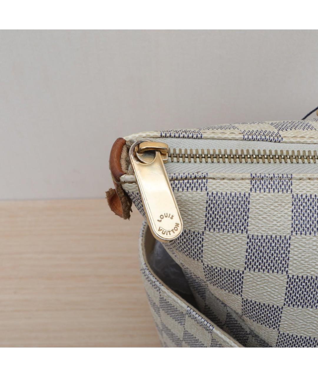 LOUIS VUITTON Бежевая кожаная сумка через плечо, фото 8