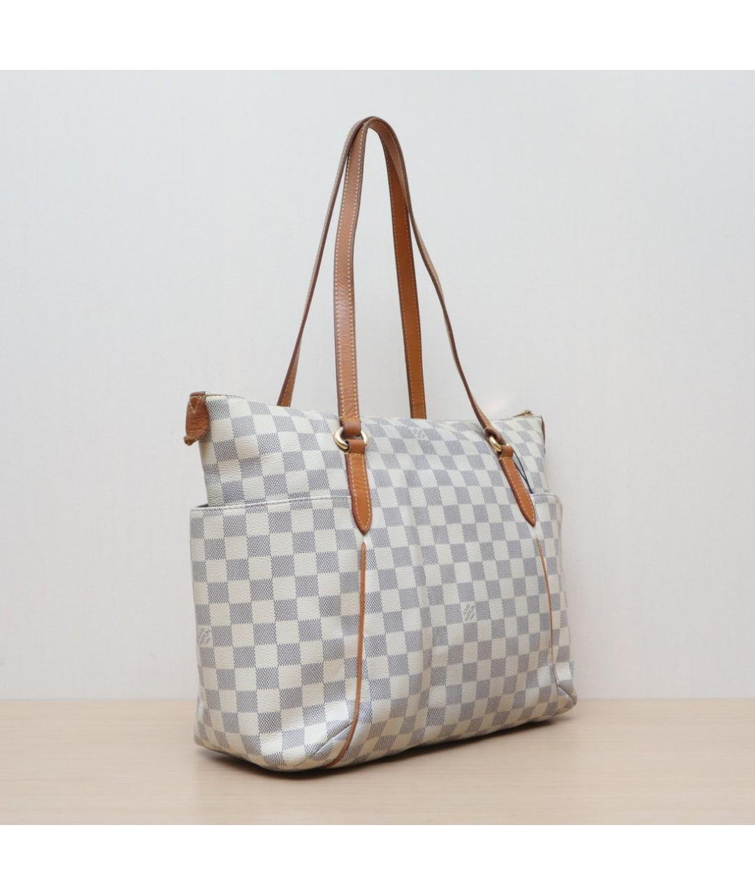 LOUIS VUITTON Бежевая кожаная сумка через плечо, фото 6