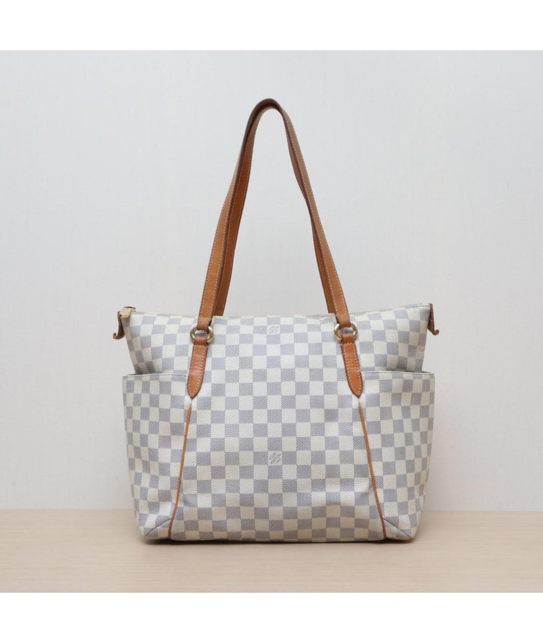 LOUIS VUITTON Бежевая кожаная сумка через плечо, фото 3