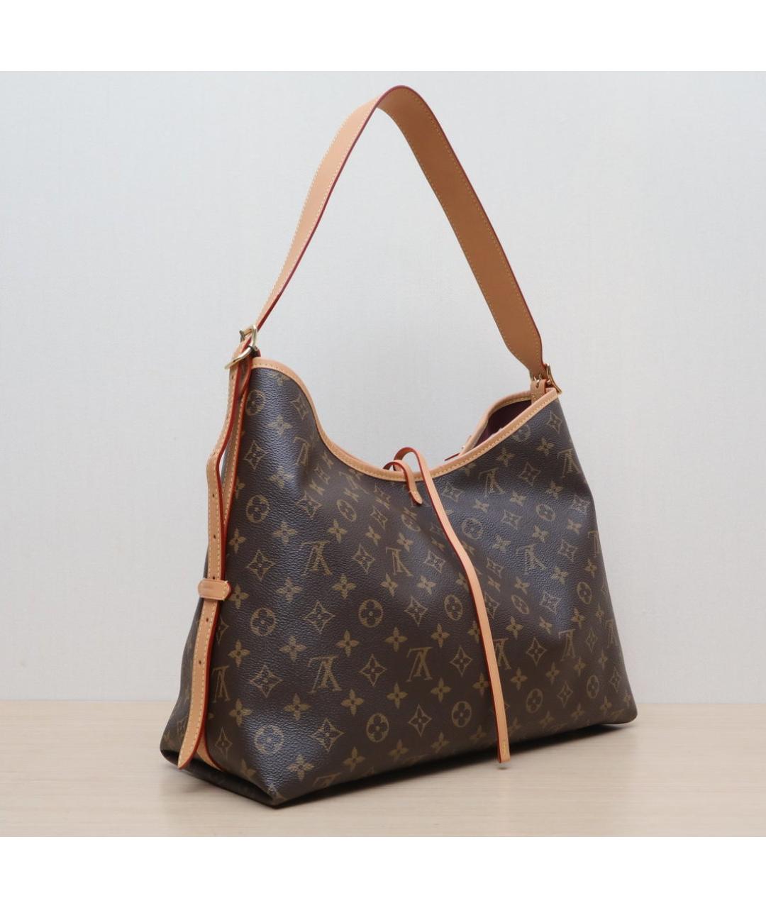 LOUIS VUITTON Коричневая кожаная сумка через плечо, фото 6