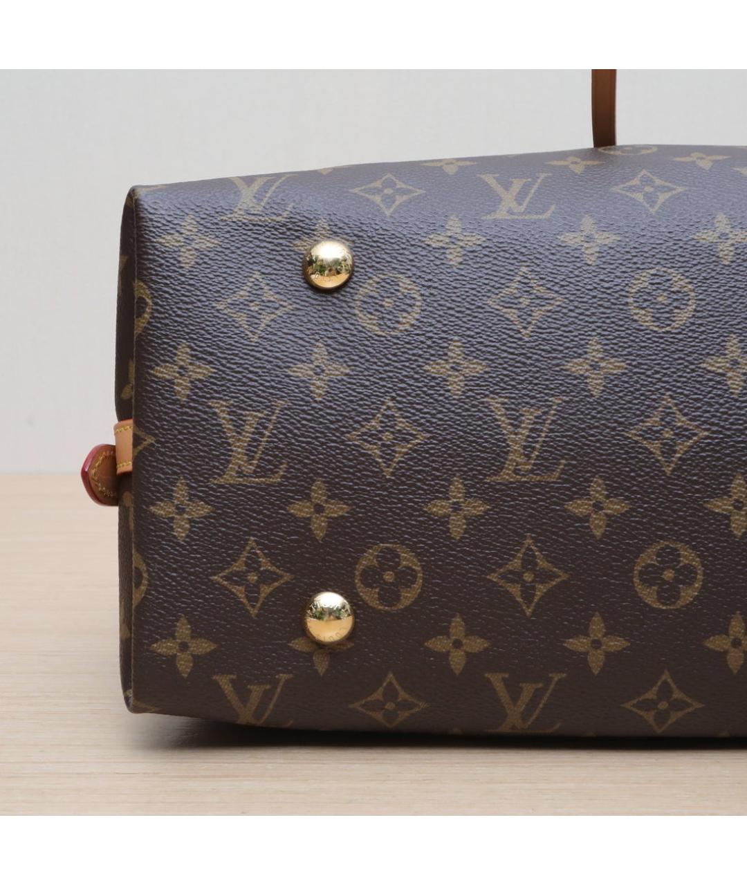 LOUIS VUITTON Коричневая кожаная сумка через плечо, фото 9