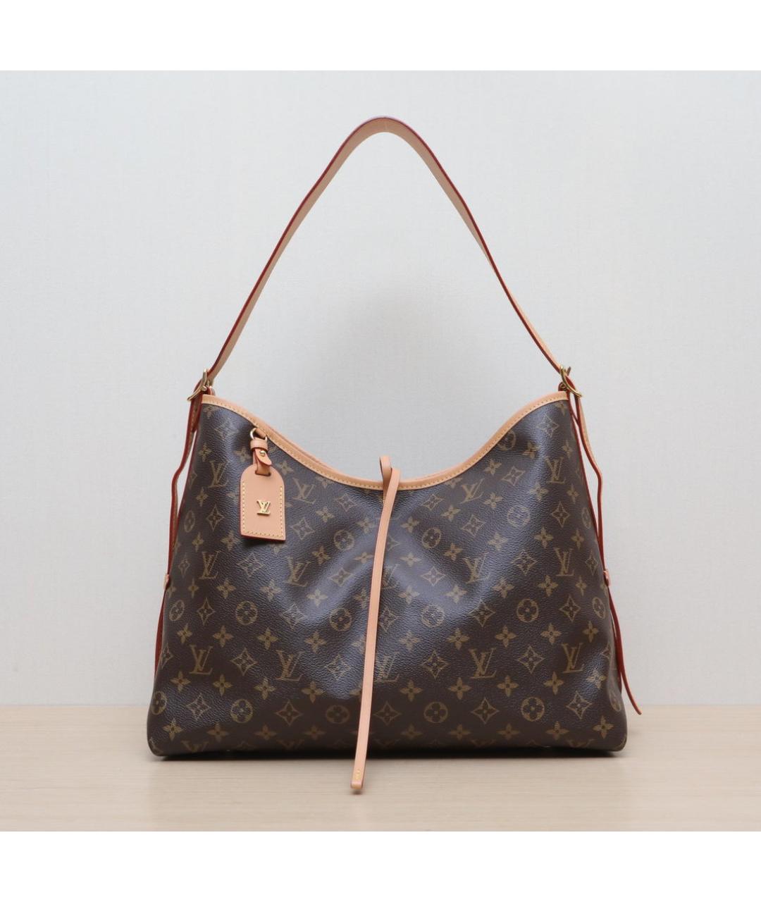 LOUIS VUITTON Коричневая кожаная сумка через плечо, фото 3