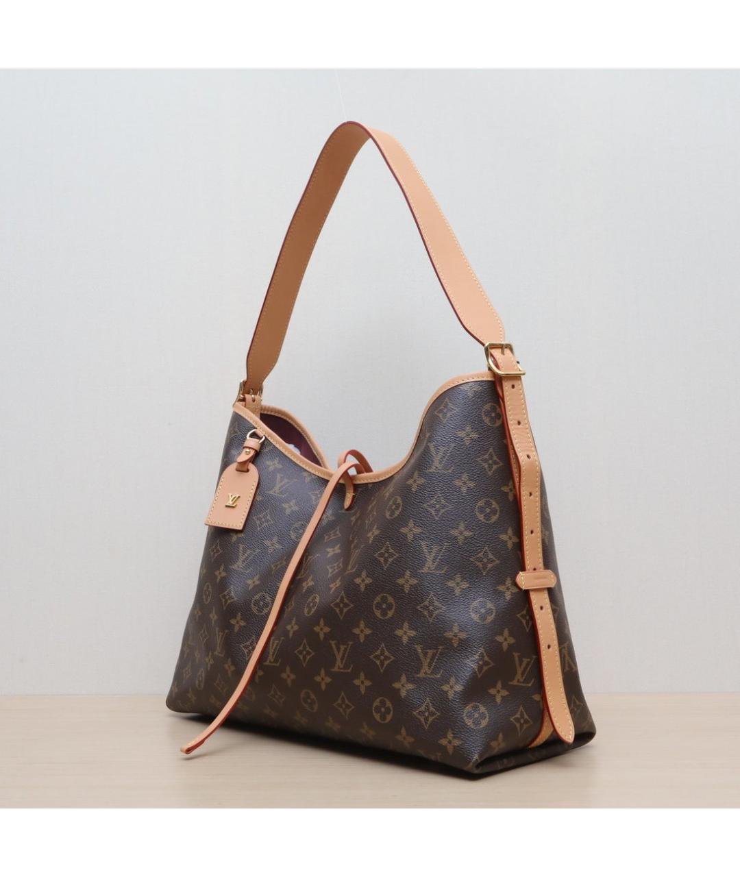 LOUIS VUITTON Коричневая кожаная сумка через плечо, фото 4