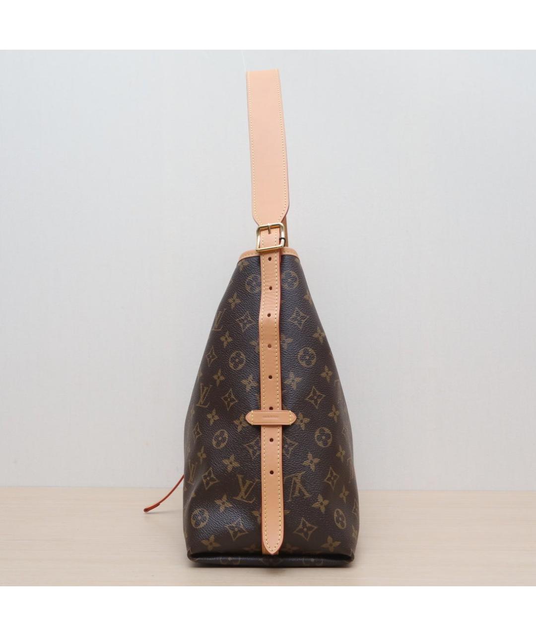 LOUIS VUITTON Коричневая кожаная сумка через плечо, фото 5