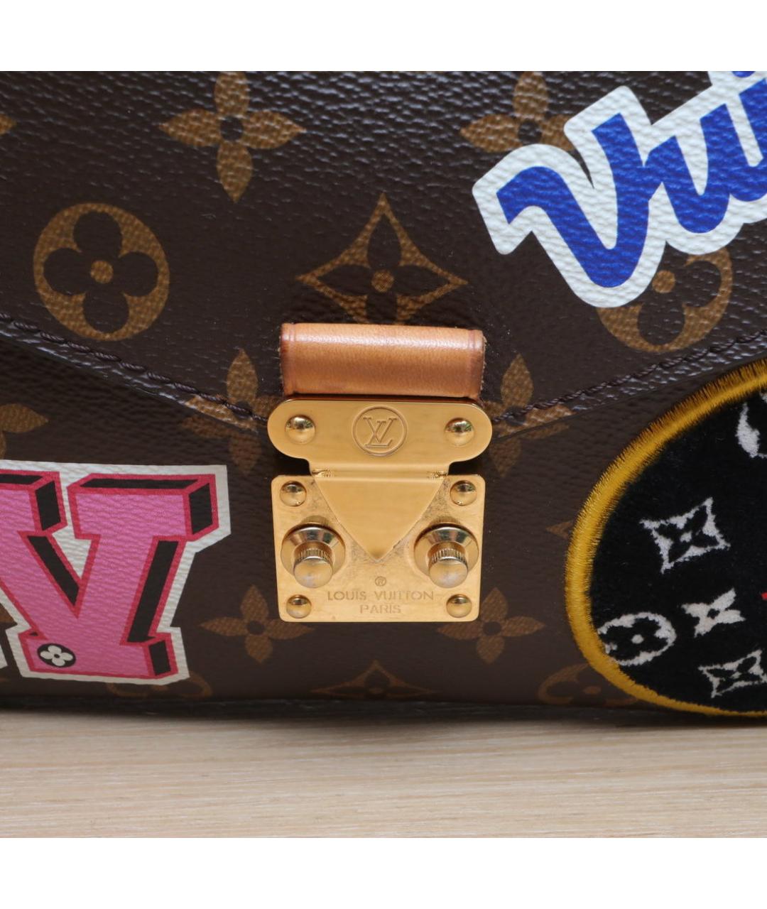 LOUIS VUITTON Коричневая кожаная сумка через плечо, фото 8