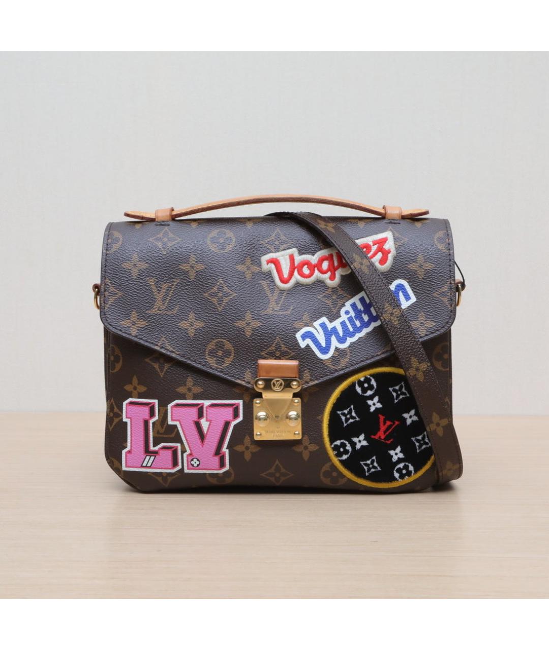 LOUIS VUITTON Коричневая кожаная сумка через плечо, фото 3