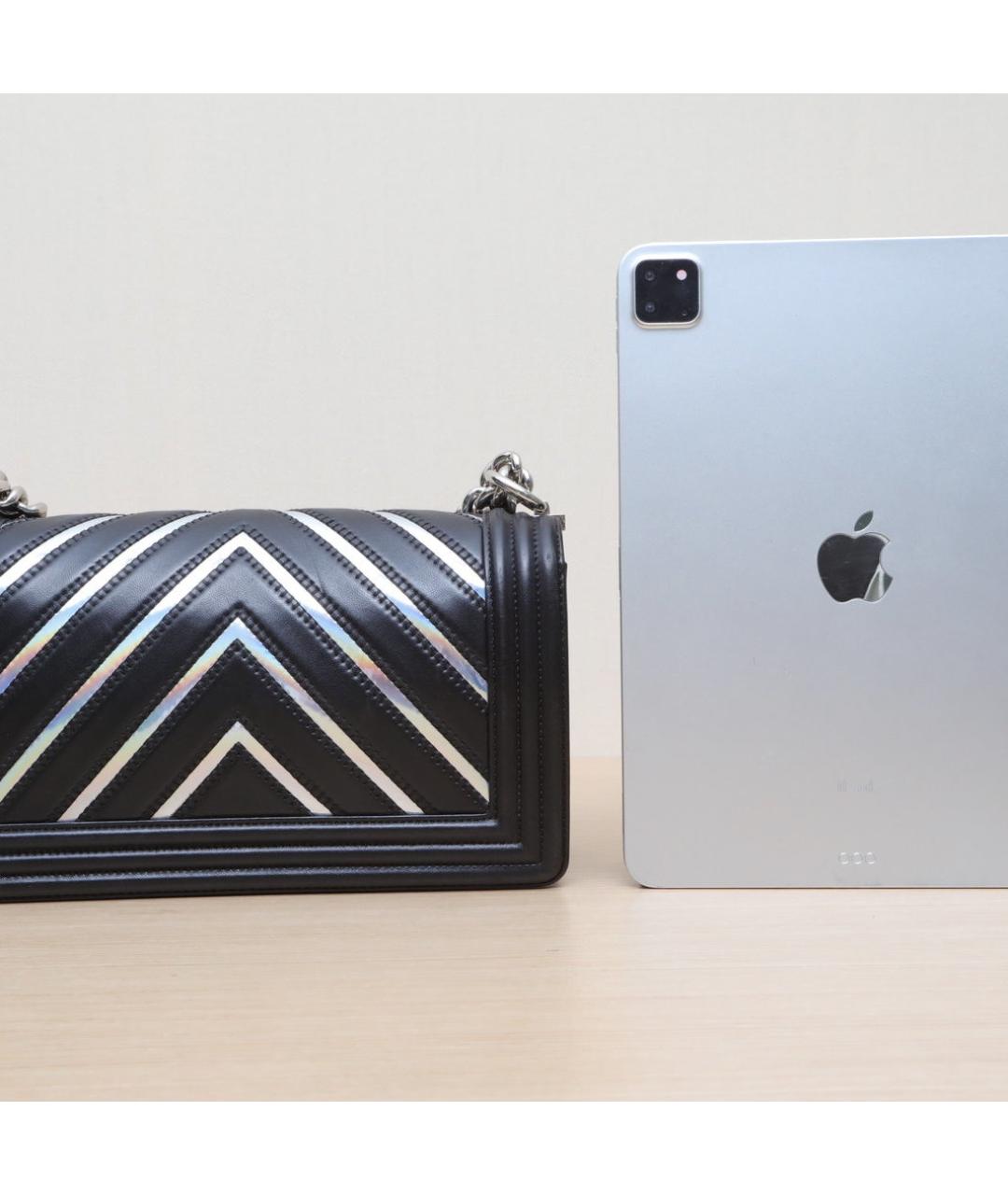 CHANEL Черная кожаная сумка через плечо, фото 7