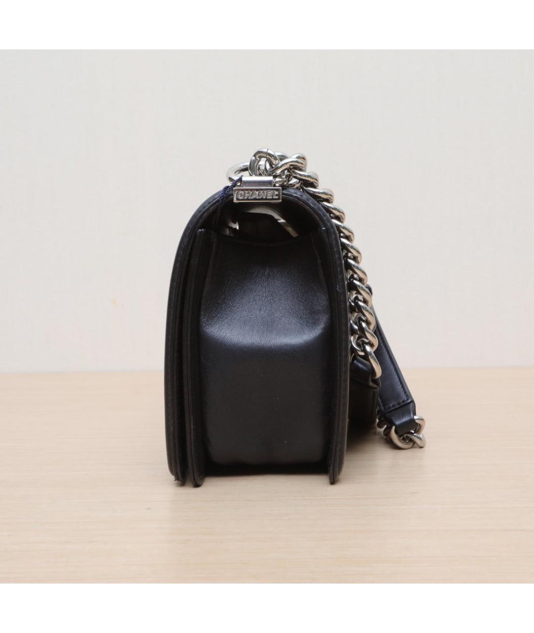 CHANEL Черная кожаная сумка через плечо, фото 5