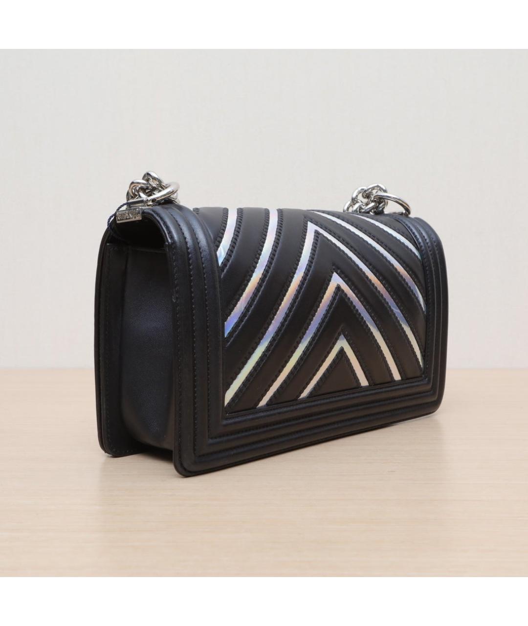 CHANEL Черная кожаная сумка через плечо, фото 6