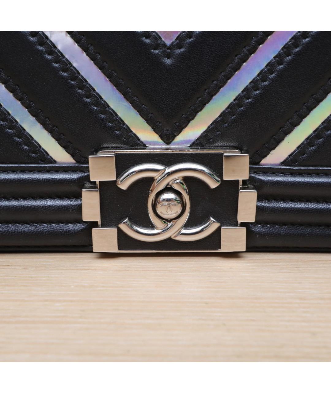 CHANEL Черная кожаная сумка через плечо, фото 8