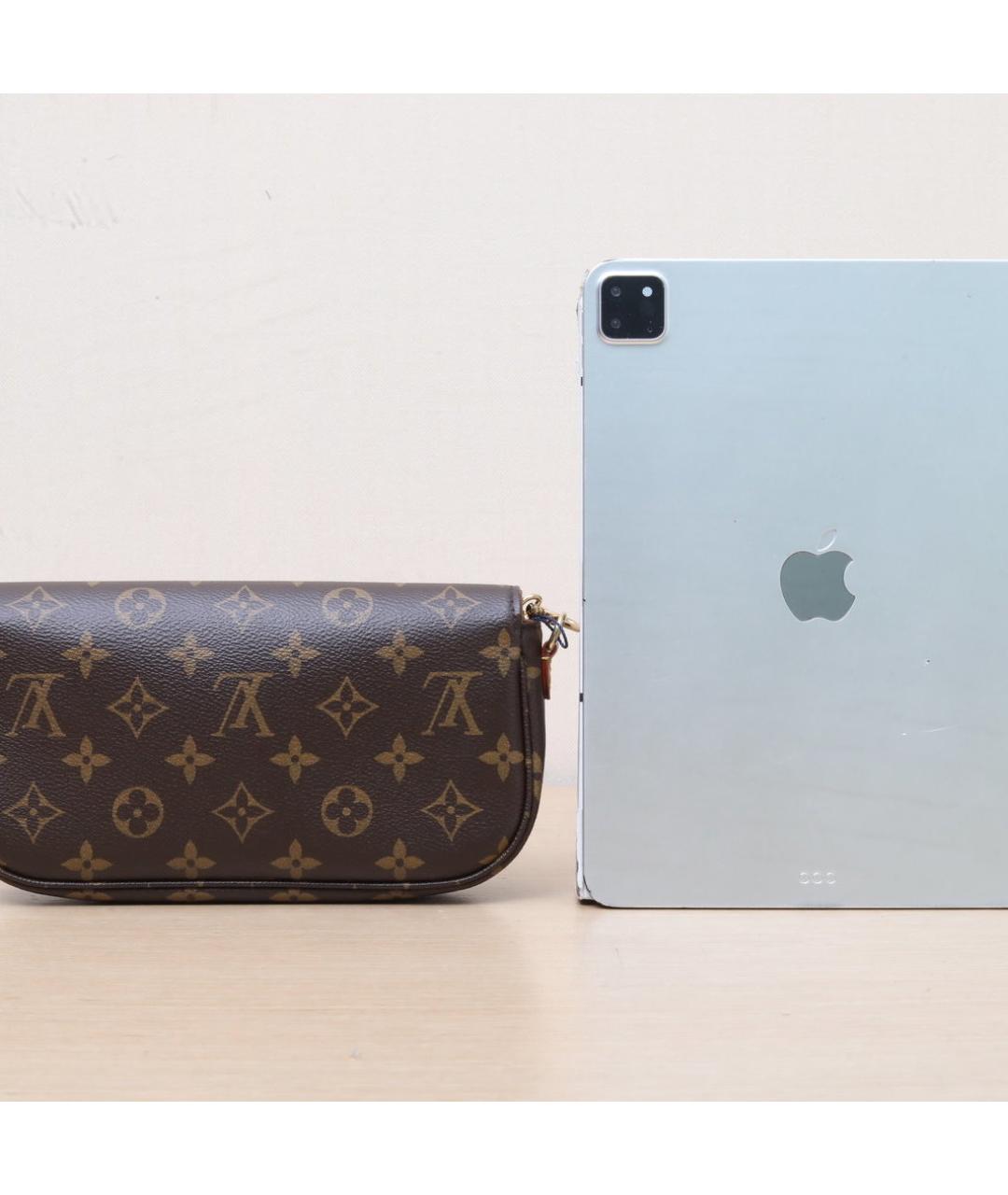 LOUIS VUITTON Коричневая кожаная сумка через плечо, фото 7
