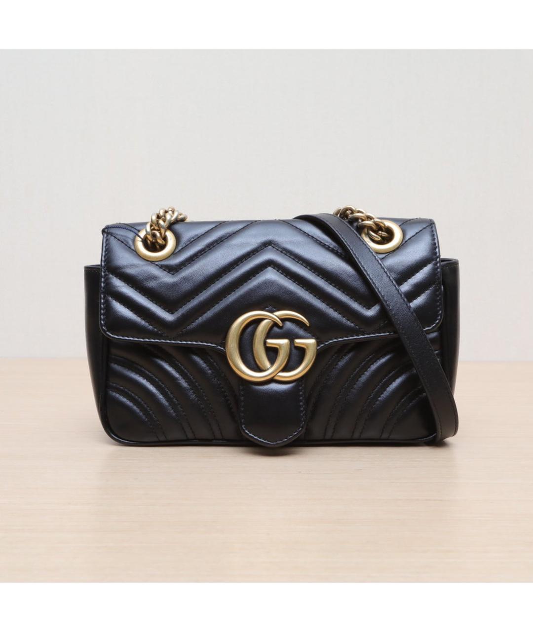 GUCCI Черная кожаная сумка через плечо, фото 3