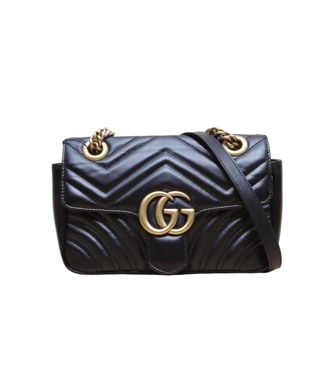 GUCCI Черная кожаная сумка через плечо, фото 1