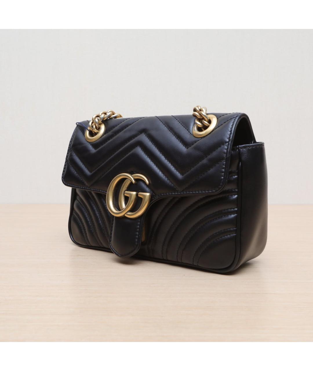 GUCCI Черная кожаная сумка через плечо, фото 4