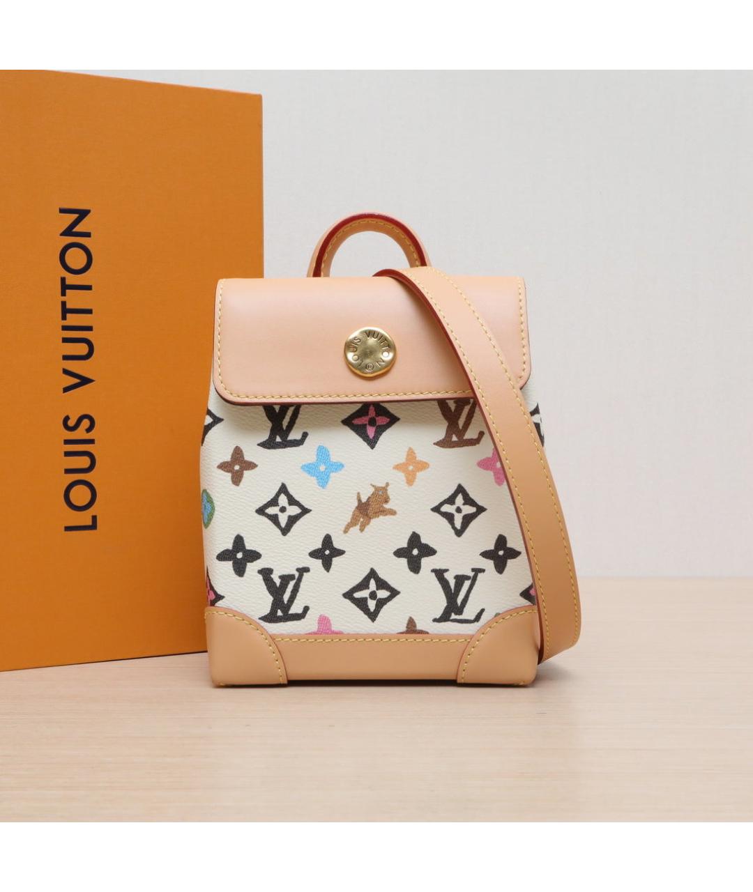 LOUIS VUITTON Белая кожаная сумка через плечо, фото 2