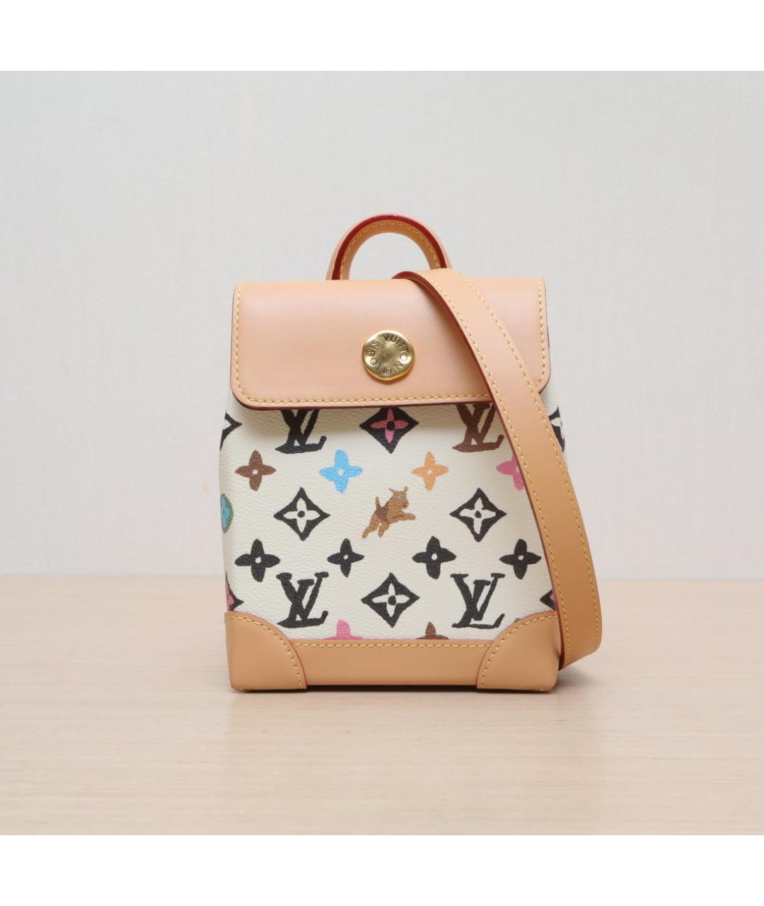 LOUIS VUITTON Белая кожаная сумка через плечо, фото 3