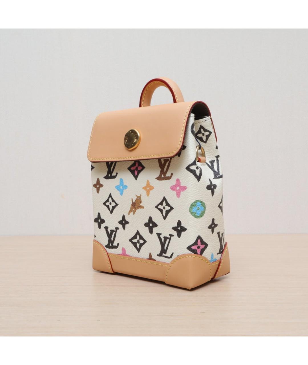 LOUIS VUITTON Белая кожаная сумка через плечо, фото 4