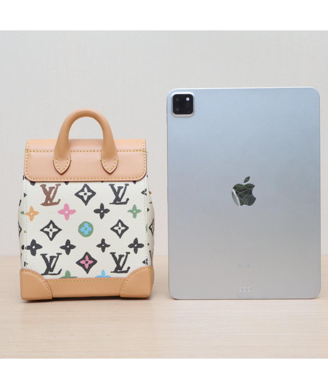 LOUIS VUITTON Белая кожаная сумка через плечо, фото 7