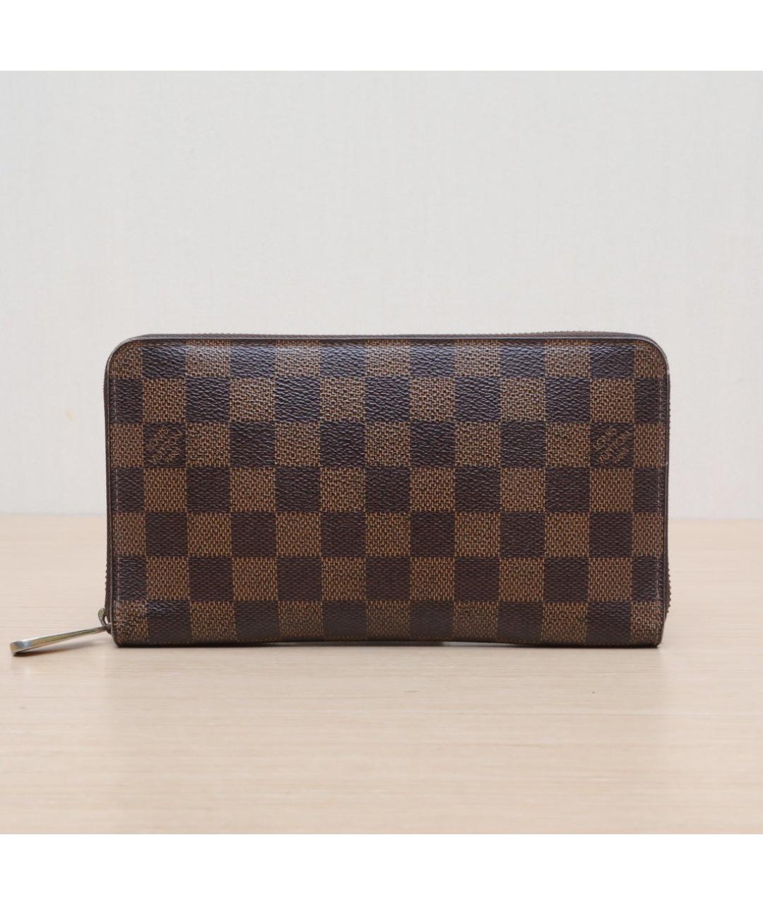 LOUIS VUITTON Коричневый кожаный кошелек, фото 3