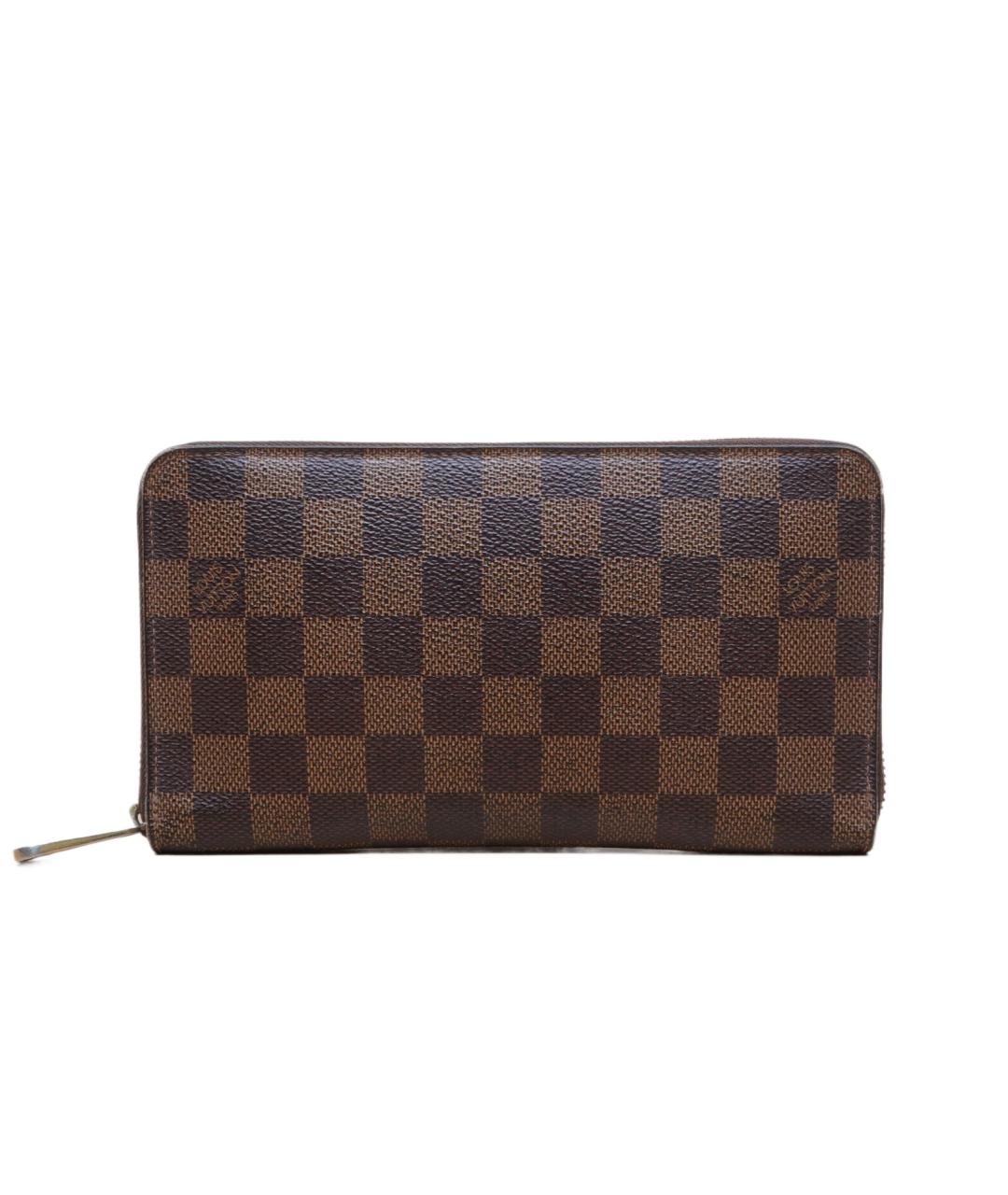 LOUIS VUITTON Коричневый кожаный кошелек, фото 1