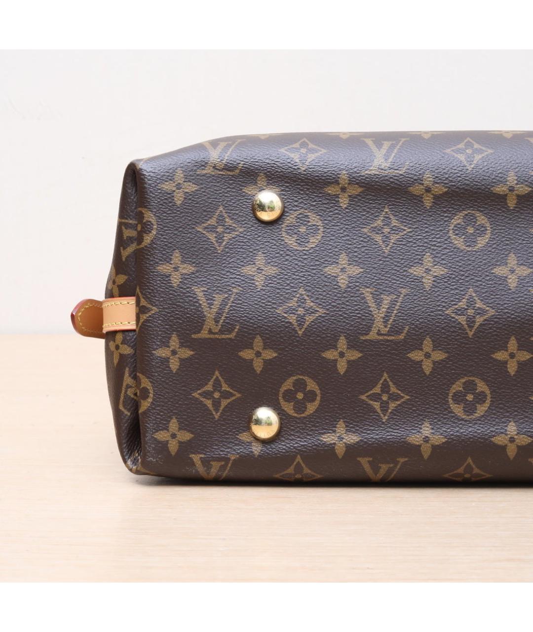 LOUIS VUITTON Коричневая кожаная сумка через плечо, фото 9