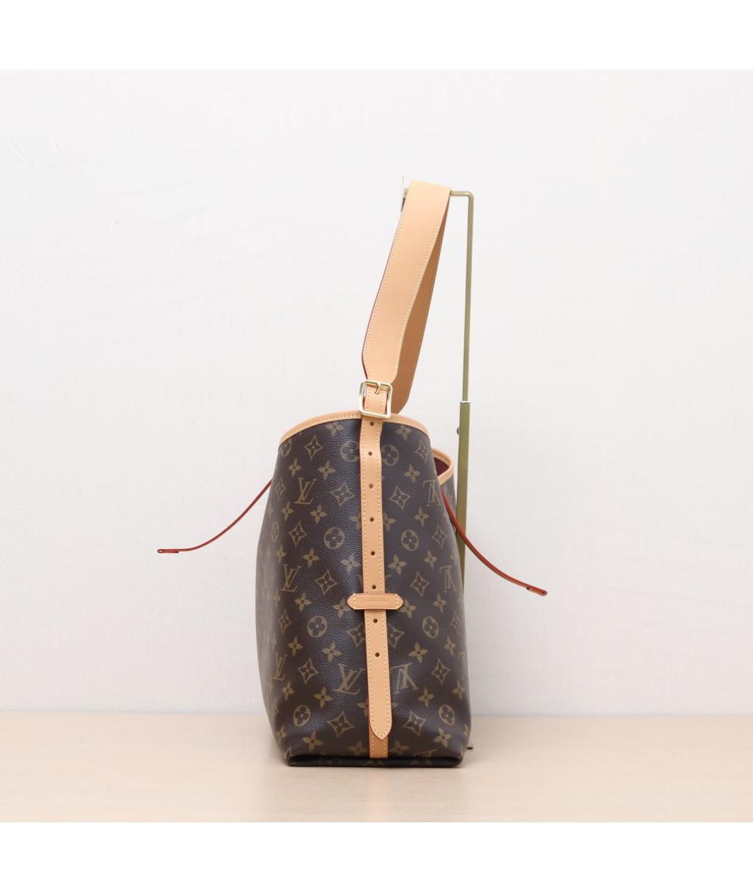 LOUIS VUITTON Коричневая кожаная сумка через плечо, фото 5