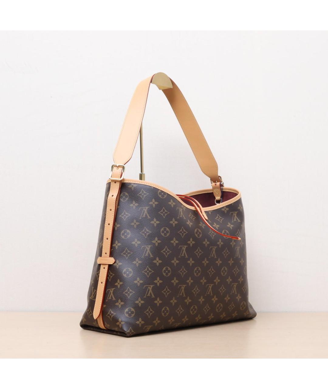 LOUIS VUITTON Коричневая кожаная сумка через плечо, фото 6