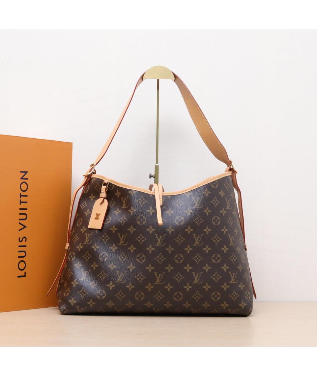 LOUIS VUITTON Коричневая кожаная сумка через плечо, фото 2