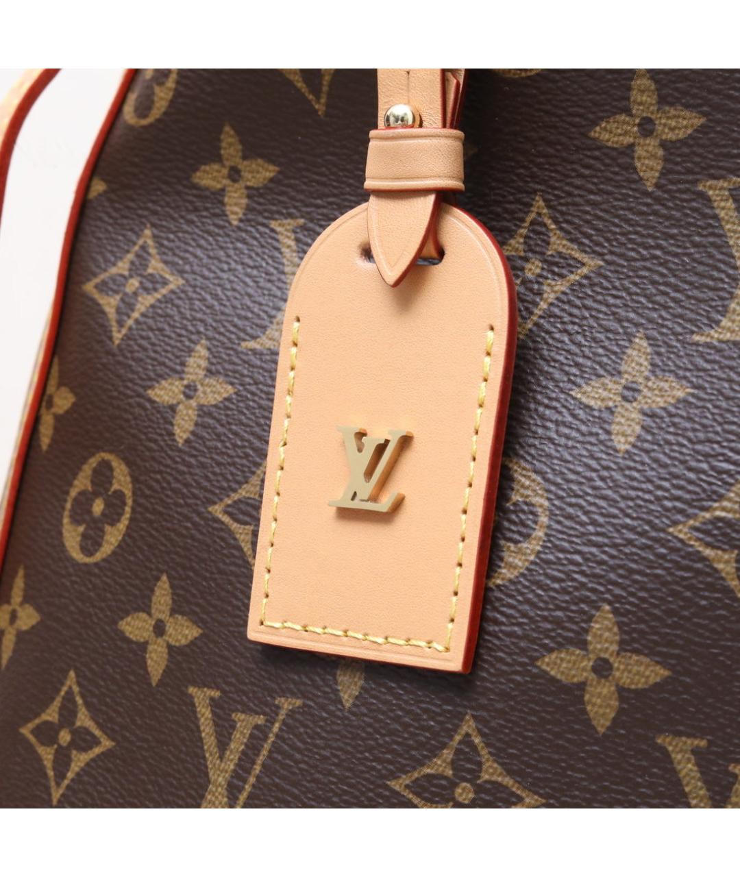 LOUIS VUITTON Коричневая кожаная сумка через плечо, фото 8