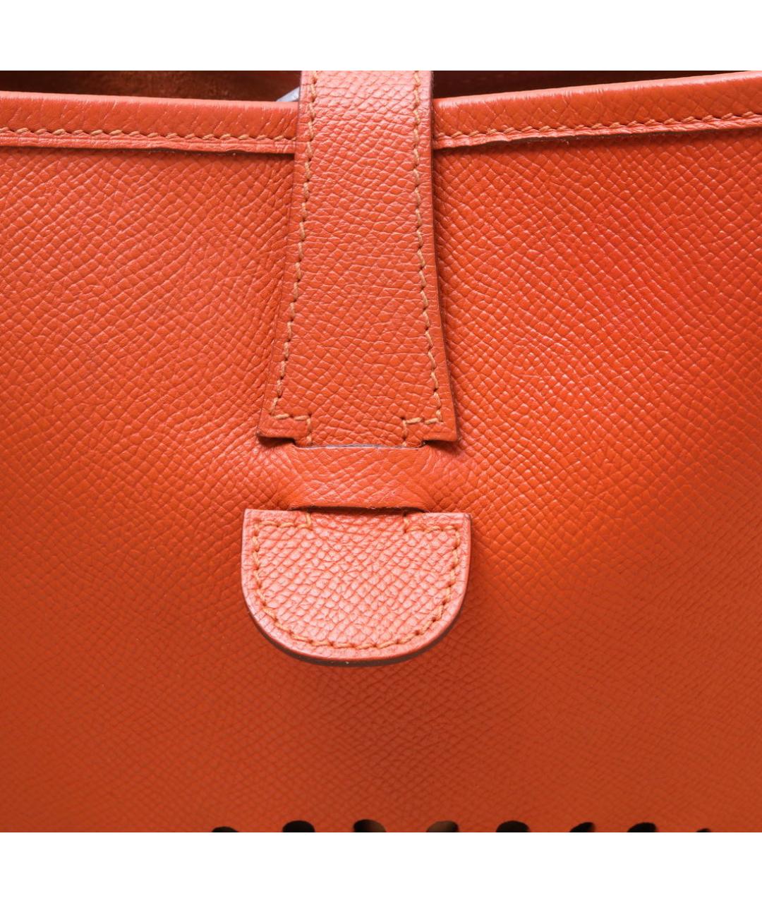 HERMES Оранжевая кожаная сумка через плечо, фото 8