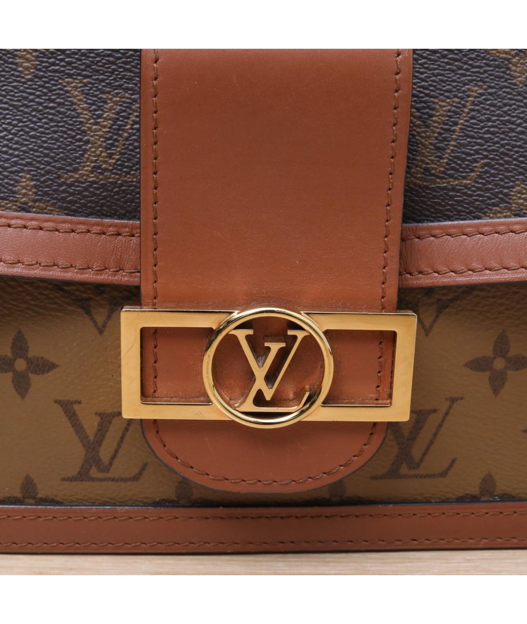LOUIS VUITTON Коричневая кожаная сумка через плечо, фото 8
