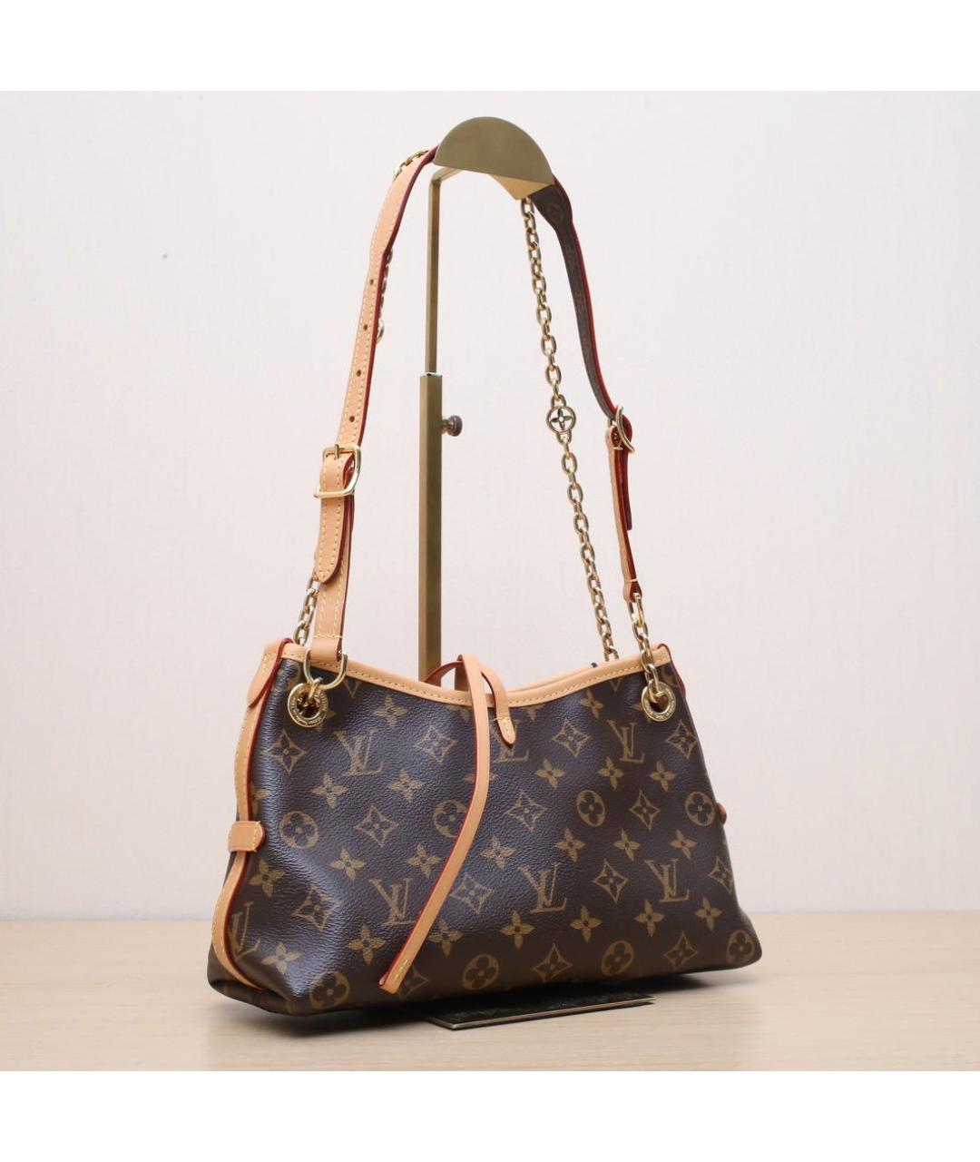 LOUIS VUITTON Коричневая кожаная сумка через плечо, фото 6