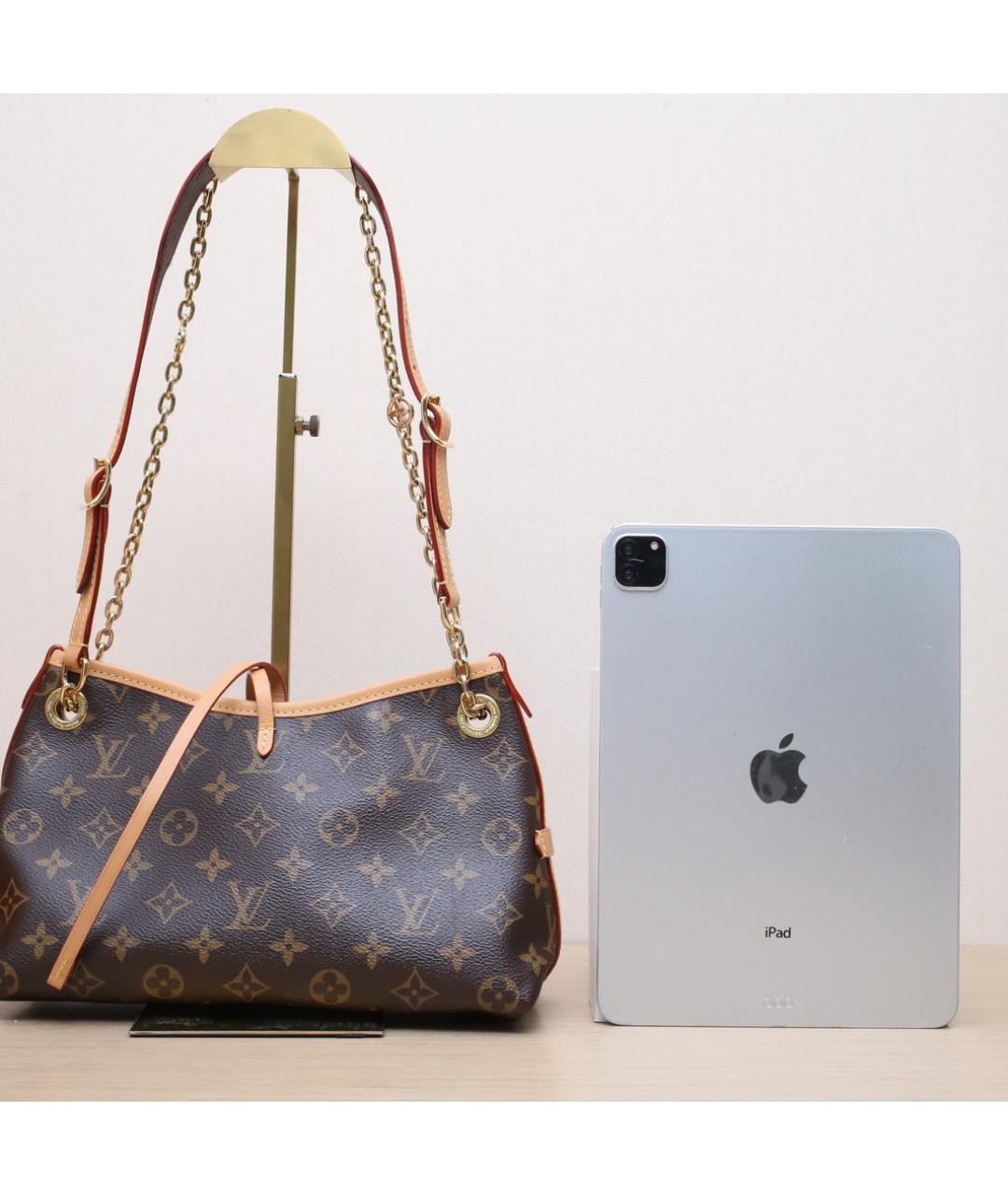 LOUIS VUITTON Коричневая кожаная сумка через плечо, фото 7
