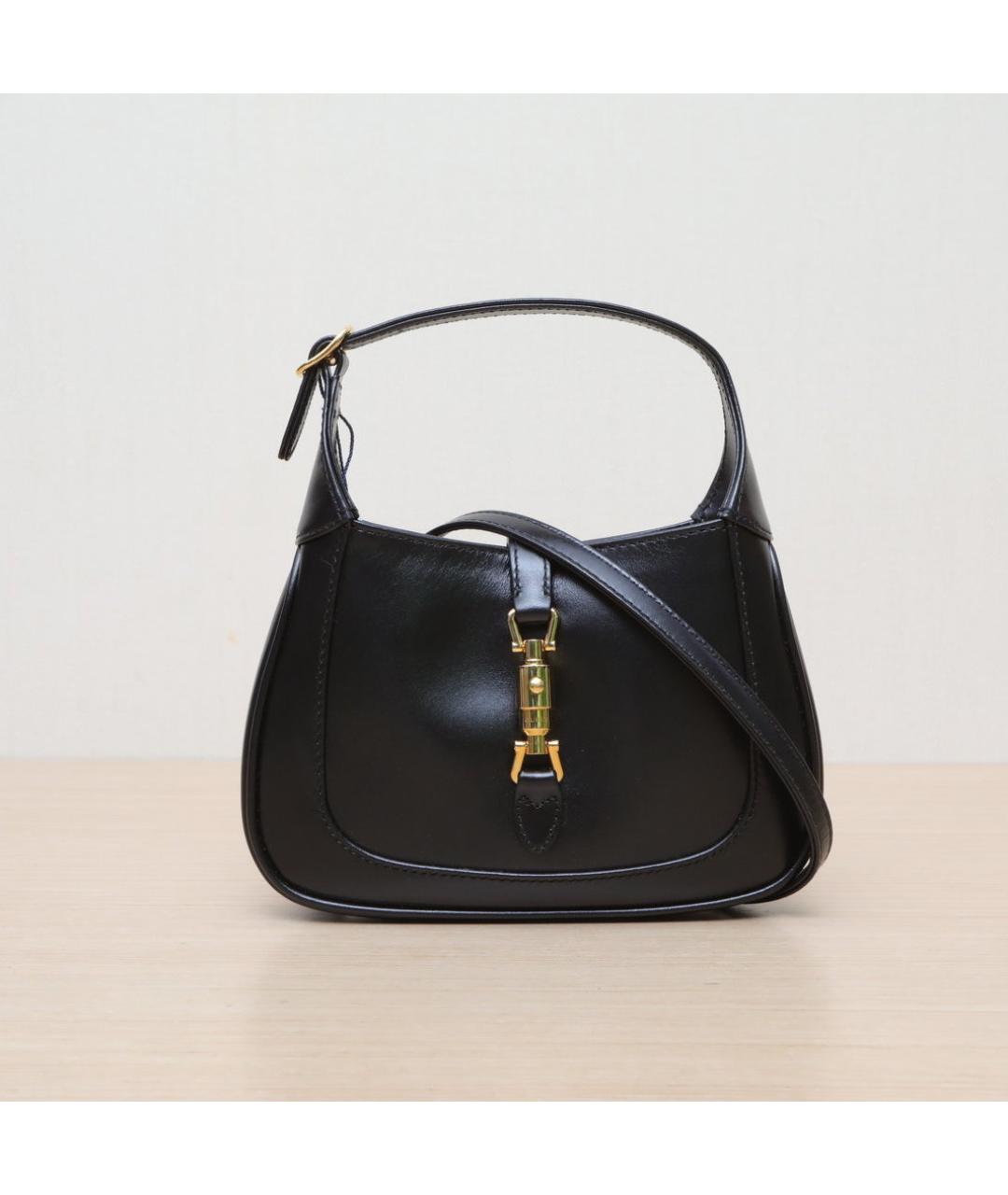 GUCCI Черная кожаная сумка через плечо, фото 3