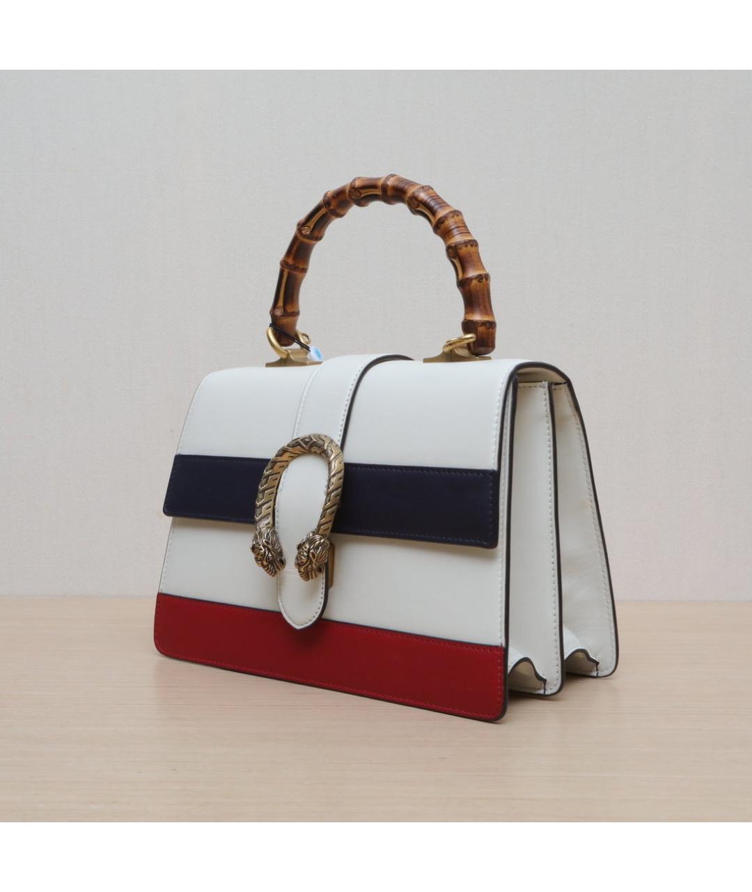 GUCCI Белая кожаная сумка через плечо, фото 4