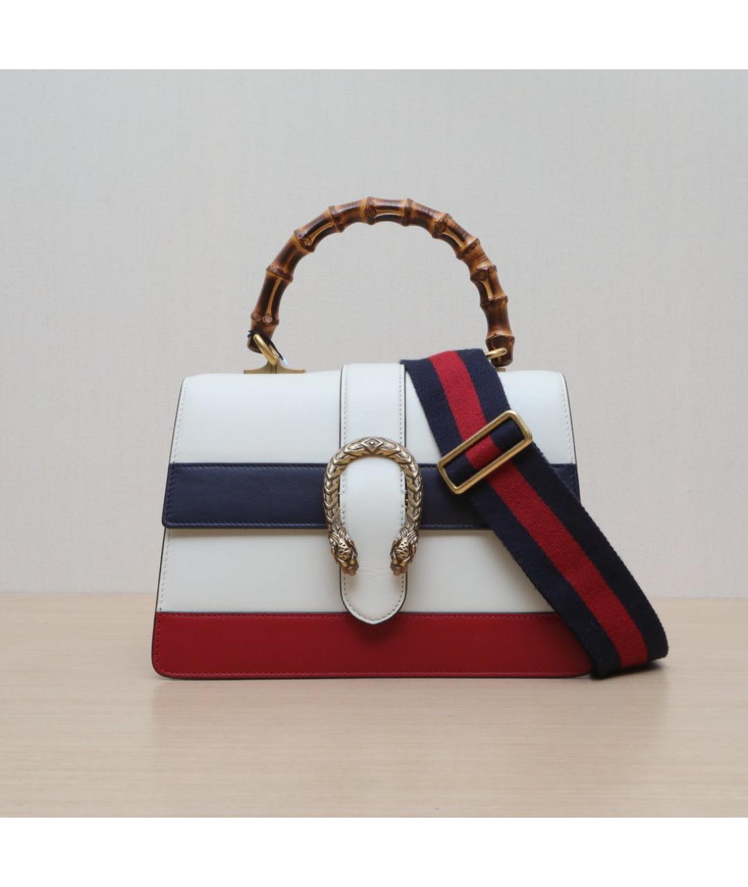 GUCCI Белая кожаная сумка через плечо, фото 3