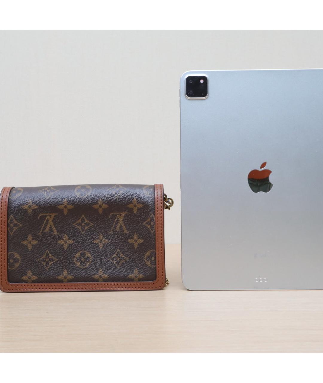 LOUIS VUITTON Коричневая кожаная сумка через плечо, фото 7