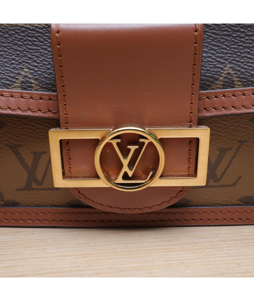 LOUIS VUITTON Коричневая кожаная сумка через плечо, фото 8