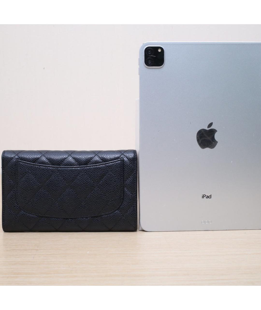 CHANEL Черный кожаный кошелек, фото 7